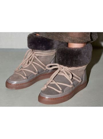 INUIKII Skórzane sneakersy "Classic High" w kolorze szarobrązowym