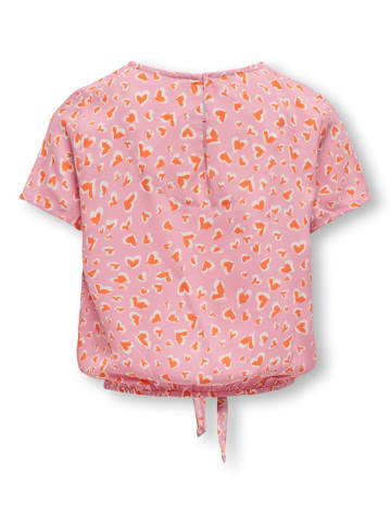 KIDS ONLY Shirt "Palma" lichtroze/oranje