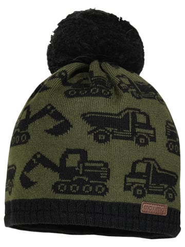 MaxiMo Muts met pompon zwart/groen