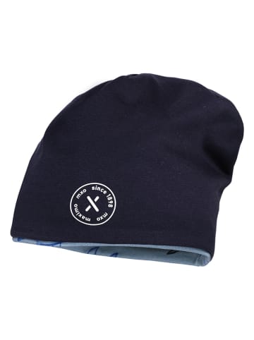 MaxiMo Wende-Beanie in Blau/ Dunkelblau