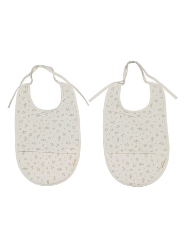 that's mine 2er-Set: Lätzchen "Secret garden olive" in Creme