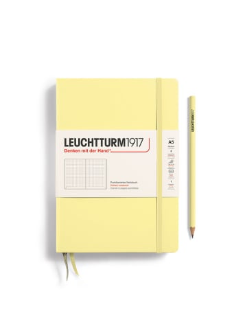 LEUCHTTURM1917 Gestipt notitieboek geel - (B)14,5 x (H)21 cm