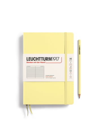 LEUCHTTURM1917 Gelelinieerd notitieboek geel - (B)14,5 x (H)21 cm