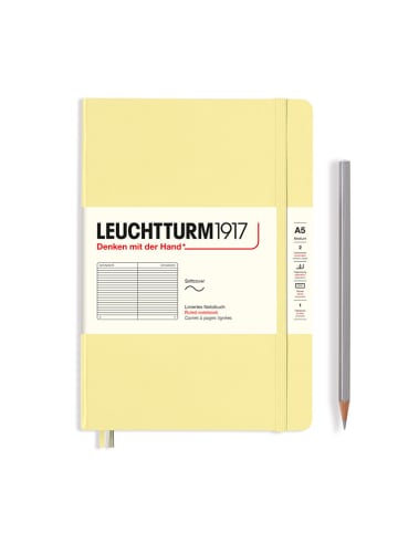 LEUCHTTURM1917 Gelelinieerd notitieboek geel - (B)14,5 x (H)21 cm