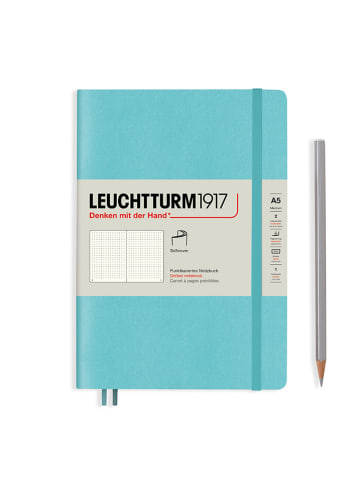 LEUCHTTURM1917 Gestipt notitieboek turquoise - (B)14,5 x (H)21 cm