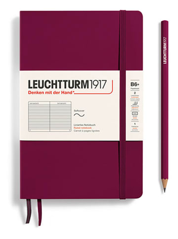 LEUCHTTURM1917 Notatnik w kolorze bordowym w linie - B6+