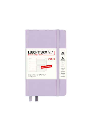 LEUCHTTURM1917 Agenda lila - (B)9 x (H)15 cm