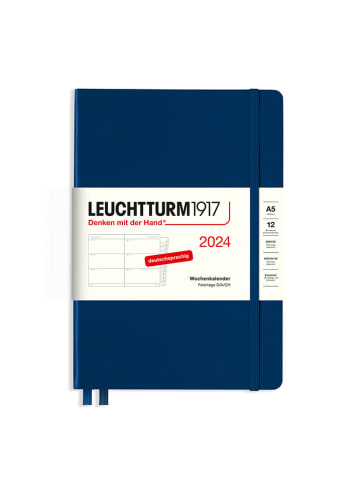 LEUCHTTURM1917 Agenda donkerblauw - (B)14,5 x (H)21 cm