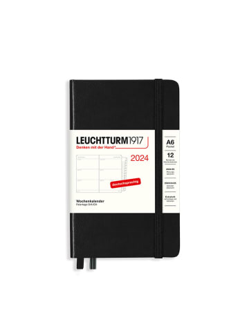 LEUCHTTURM1917 Agenda zwart - (B)9 x (H)15 cm