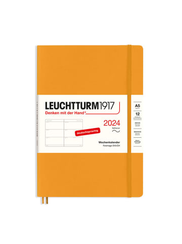 LEUCHTTURM1917 Kalendarz tygodniowy w kolorze pomarańczowym - 14,5 x 21 cm