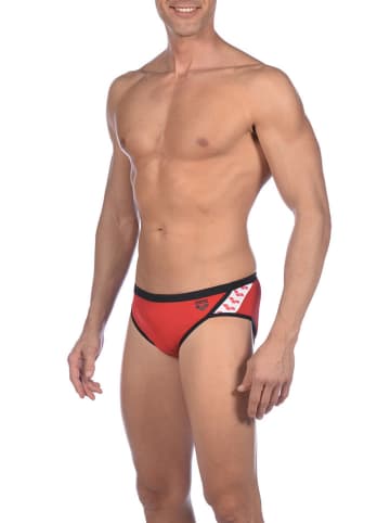 Arena Badehose "Team Stripe" in Rot