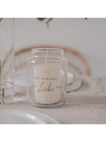 Eulenschnitt Vase "Liebe" - (H)14 x Ø 10 cm