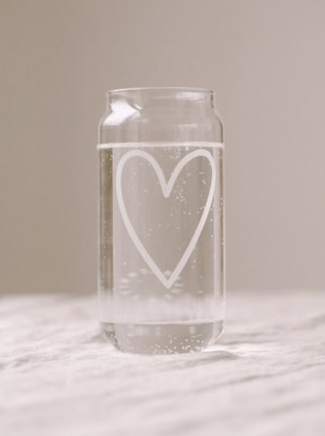 Eulenschnitt Trinkglas "Herz" - 500 ml