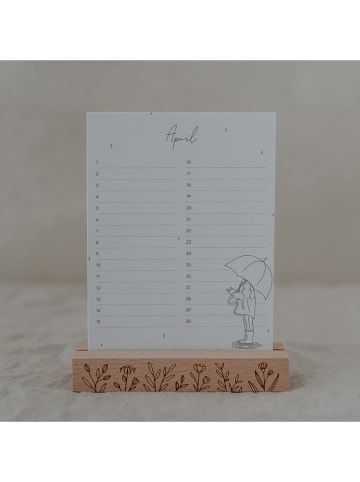Eulenschnitt Tischkalender "Geburtstage" in Weiß