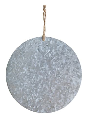 Eulenschnitt Magnetboard "Herz" in Silber - Ø 40