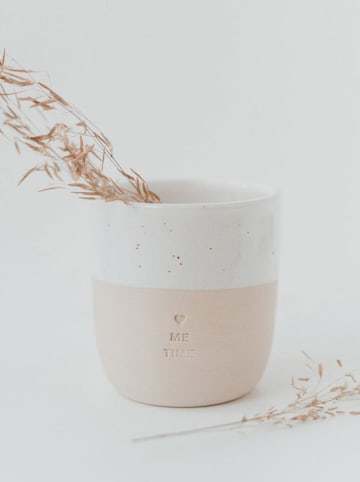 Eulenschnitt Becher "Me Time" in Beige - 320 ml