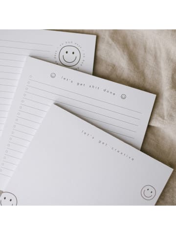 Eulenschnitt 3-delige set: blokken "No bad days" wit - (B)15 x (H)15 cm