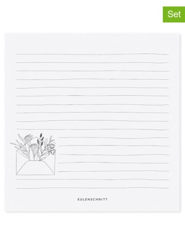 Eulenschnitt 3er Set: Blöcke "Du bist Toll" in Weiß - (B)15 x (H)15 cm