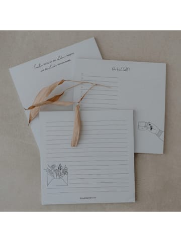Eulenschnitt 3er Set: Blöcke "Du bist Toll" in Weiß - (B)15 x (H)15 cm