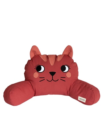 roommate Poduszka "Cat" w kolorze czerwonym do wózka - 50 x 40 cm