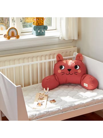 roommate Kinderwagenkussen "Cat" rood - (L)50 x (B)40 cm