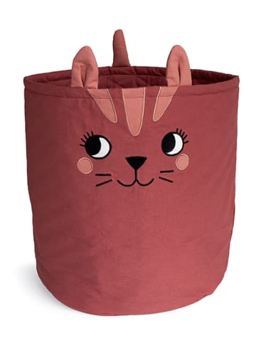 roommate Kosz "Cat" w kolorze czerwonym do przechowywania - wys. 40 x Ø 35 cm