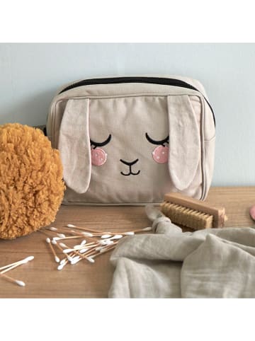 roommate Kosmetiktasche "Bunny" in Beige - (L)22 x (B)17 cm