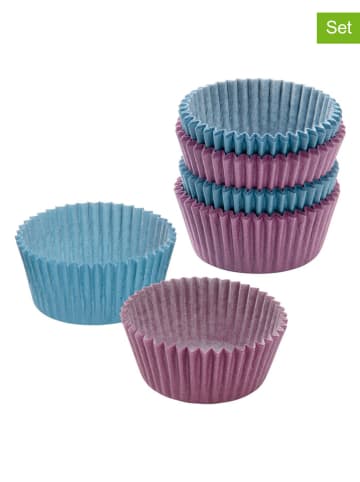 Zenker 2er-Set: Papier-Muffinförmchen in Blau/ Lila - 2x 100 Stück