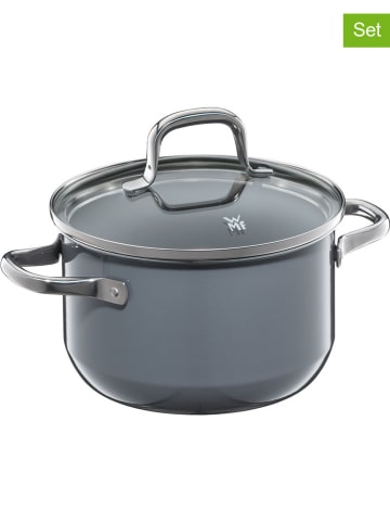 WMF 2tlg. Set: Kochtopf "Fusiontec" in Grau - Ø 16 cm