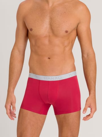 Hanro 2er-Set: Boxershorts in Grau/ Fuchsia