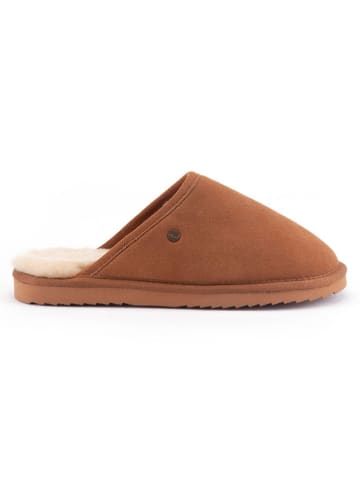 Warmbat Leder-Hausschuhe "Classic" in Hellbraun