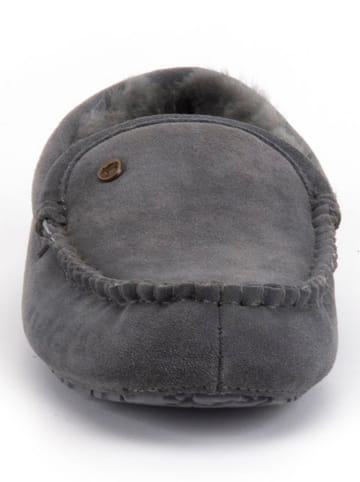 Warmbat Leder-Hausschuhe "Earlwood" in Grau