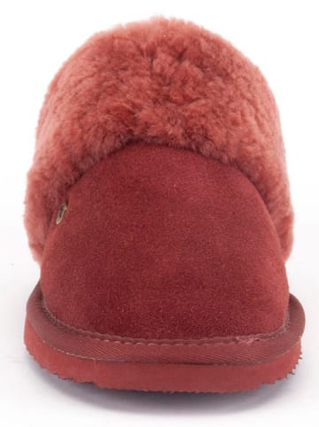 Warmbat Leder-Hausschuhe "Flurry" in Rot