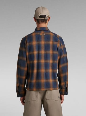 G-Star Blouse donkerblauw/camel