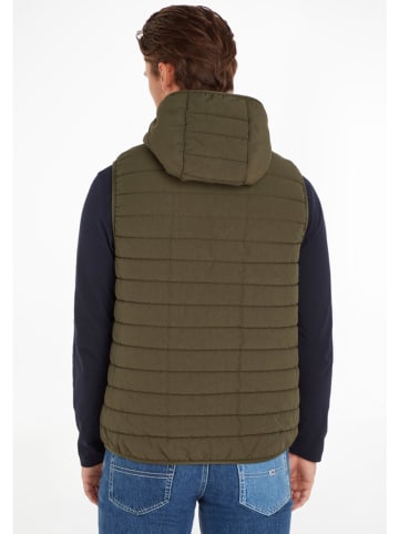 Tommy Hilfiger Doorgestikte bodywarmer kaki