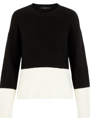 Vero Moda Sweter "Glendora Block" w kolorze czarno-białym