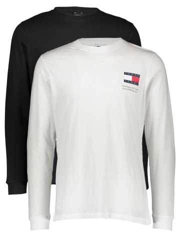 Tommy Hilfiger 2er-Set Longsleeve in Schwarz/ Weiß