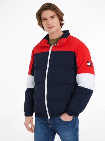 Tommy Hilfiger Winterjacke in Dunkelblau/ Rot