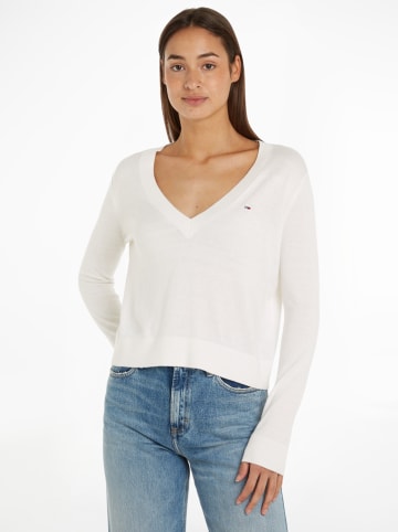 TOMMY JEANS Pullover in Weiß