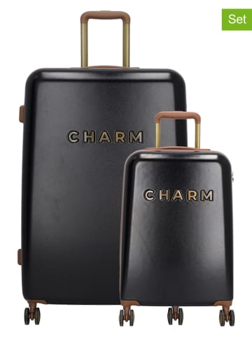 Charm 2tlg. Hardcase-Trolleyset in Schwarz