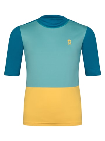 Trollkids Koszulka kąpielowa "Balestrand T" w kolorze żółto-niebieskim