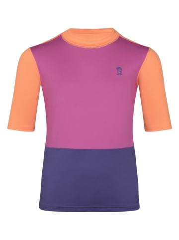 Trollkids Koszulka kąpielowa "Balestrand T" w kolorze fioletowo-pomarańczowym