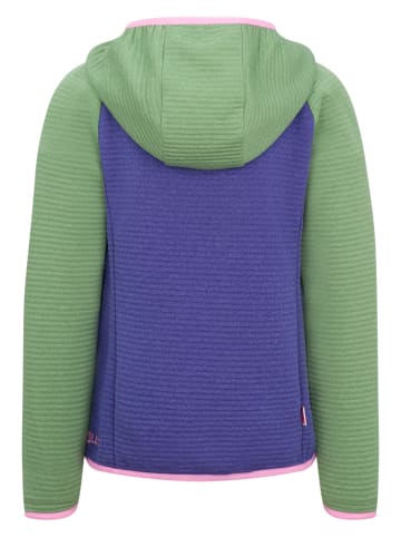 Trollkids Hybrid-Fleecejacke "Sirdal" in Grün/ Lila