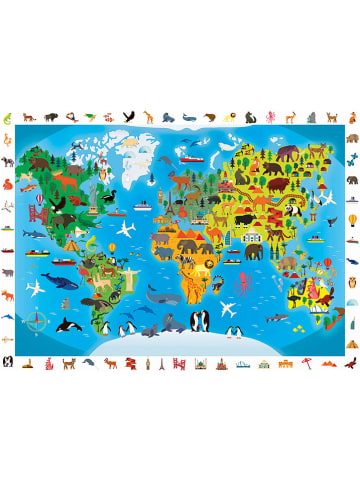 Calypto 100-delige puzzel "Dierenwereldkaart" - vanaf 6 jaar