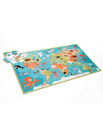 Scratch 100tlg. Puzzle "Weltkarte mit Tieren" - ab 5 Jahren