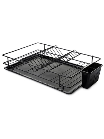 Violeta Home Geschirr-Abtropfgestell in Schwarz - (B)47 x (H)11 x (T)31 cm