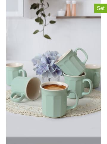 Hermia 6-delige set: koffiekoppen mintgroen - 270 ml