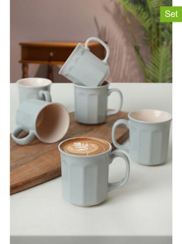 Violeta Home 6er-Set: Kaffeetassen in Grau - 270 ml