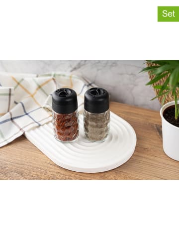Violeta Home 2er-Set: Gewürzstreuer in Transparent/ Schwarz - 100 ml
