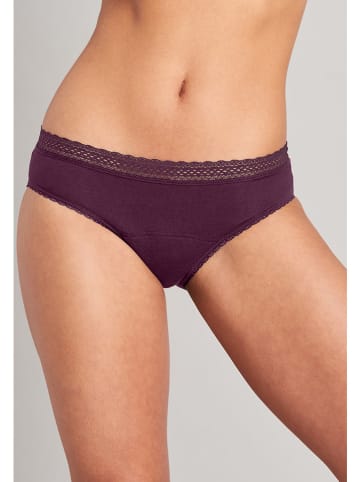 Schiesser 2er-Set: Slips in Pflaume/ Schwarz